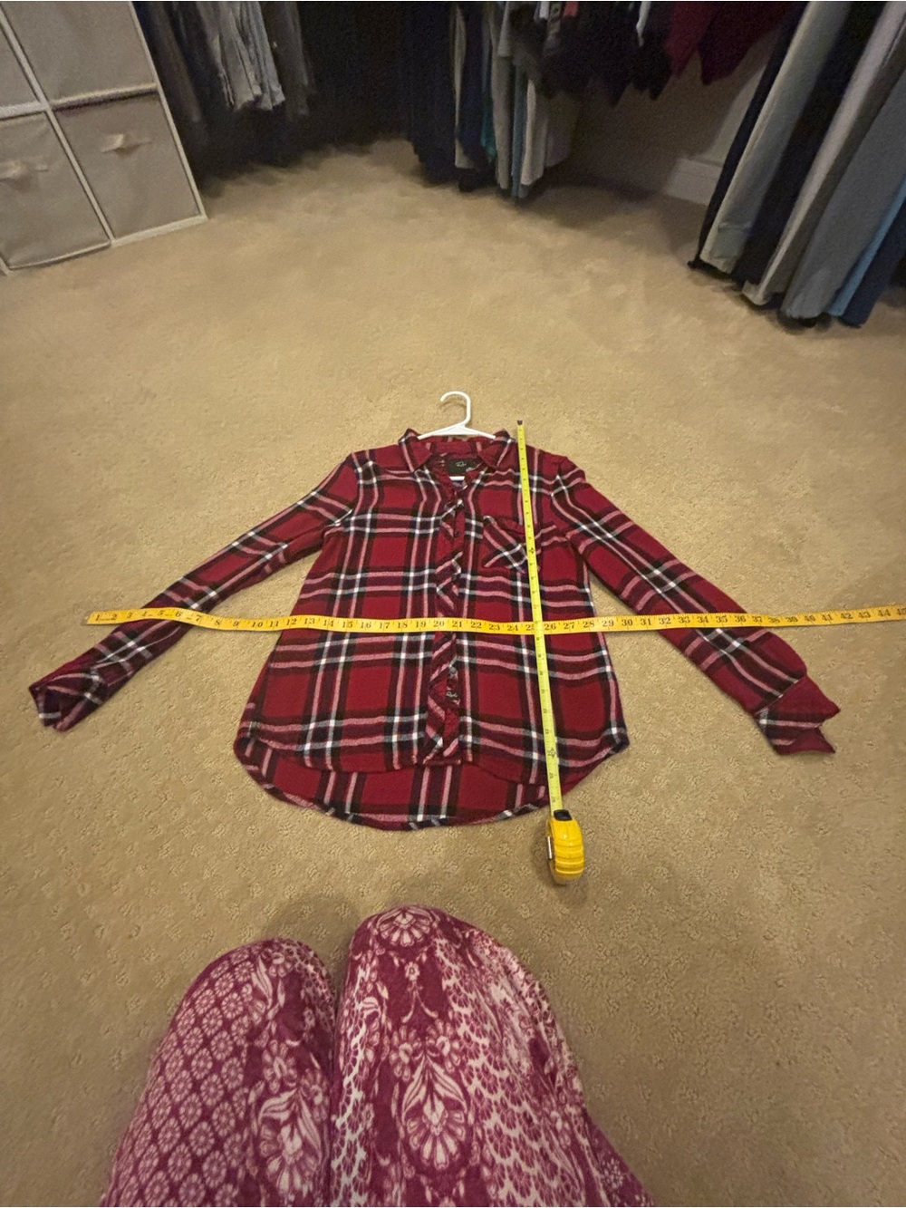 Women’s ‘Rails’ Red Plaid Button-Up Shirt/flannel sz M